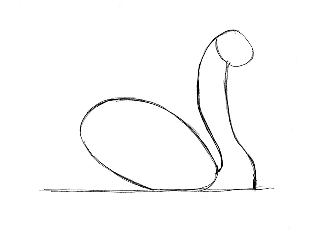 Голова лебедя рисунок