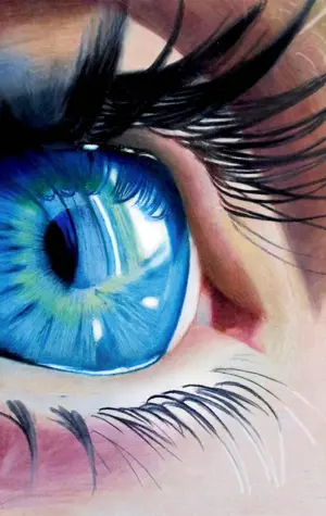 Голубые глаза арт
