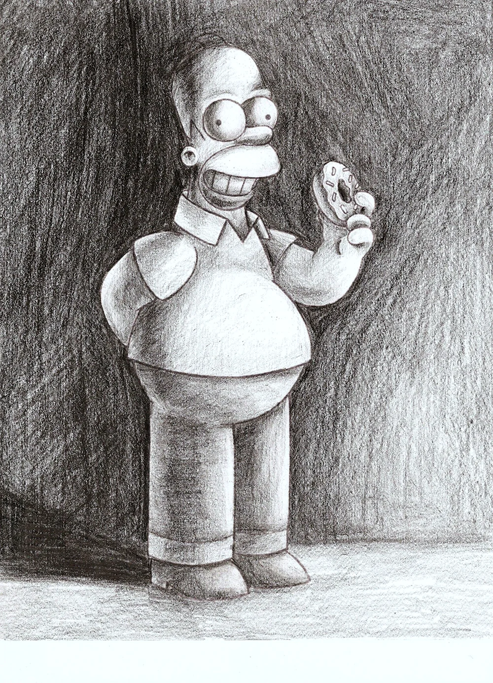 Гомер симпсон рисунок карандашом