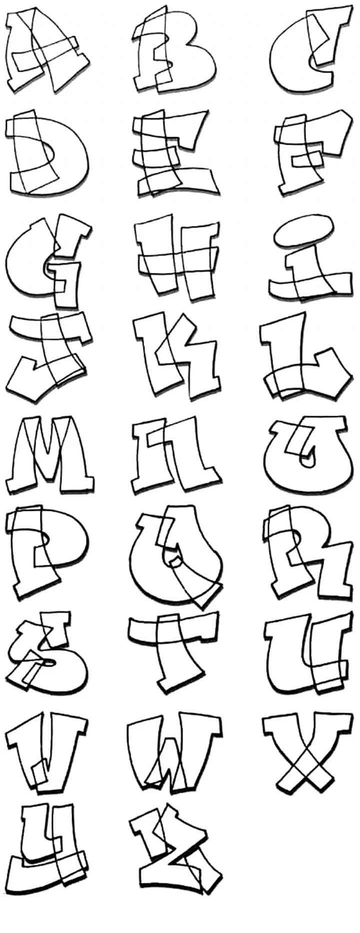 Граффити буквы для начинающих