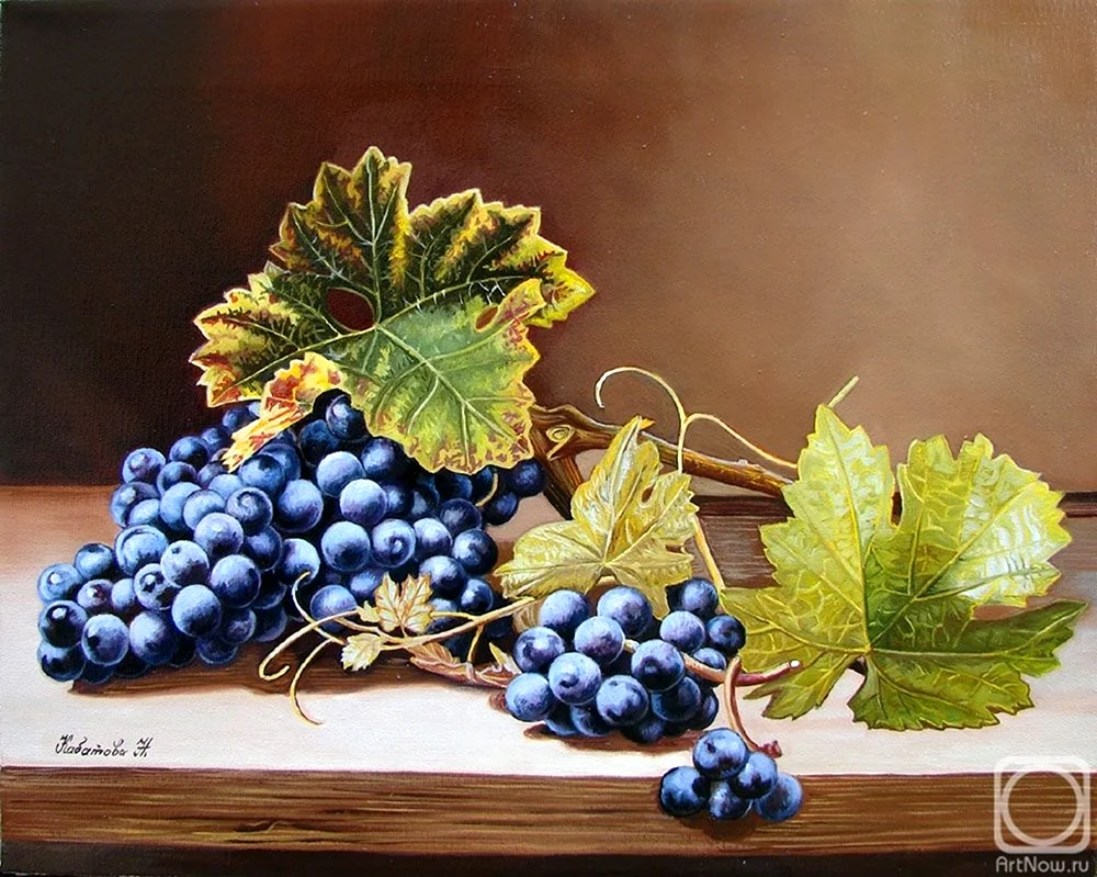 Гроздь винограда в живописи