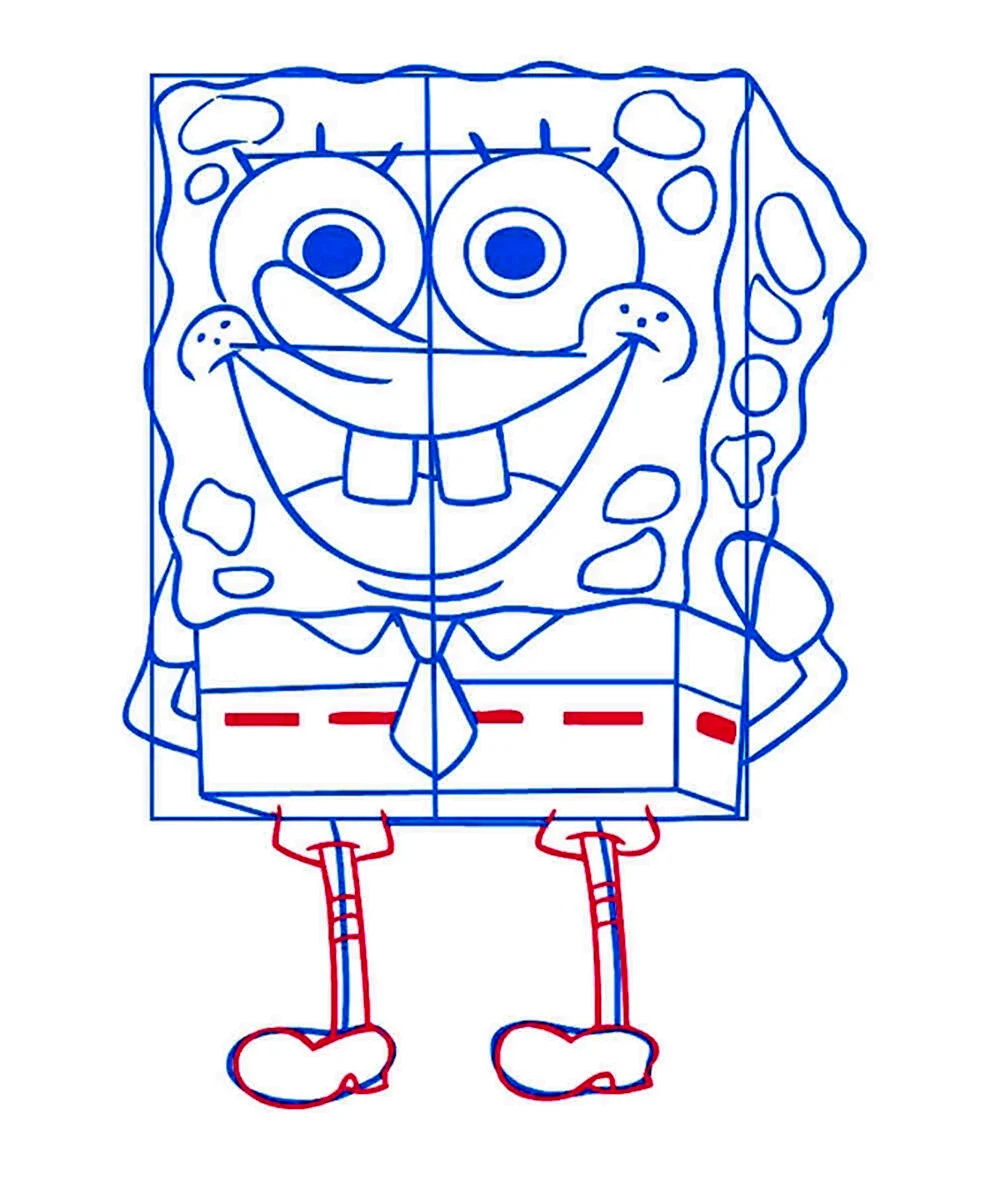 Губка Боб квадратные штаны персонаж для срисовки