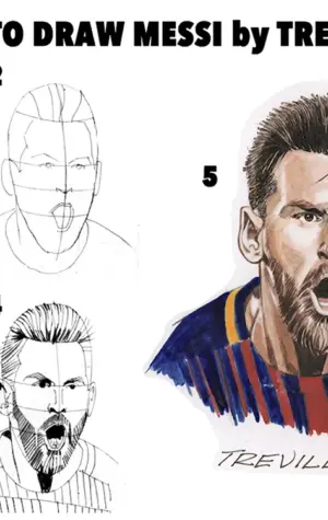 How to draw Messi