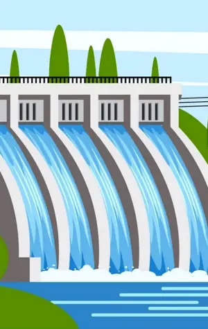 Hydroelectric Power Station vector