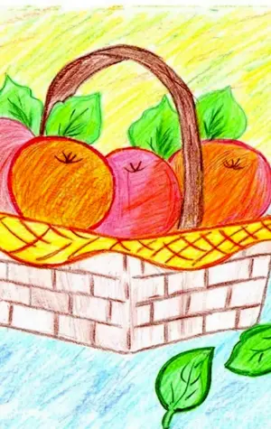 Яблочный спас рисунки