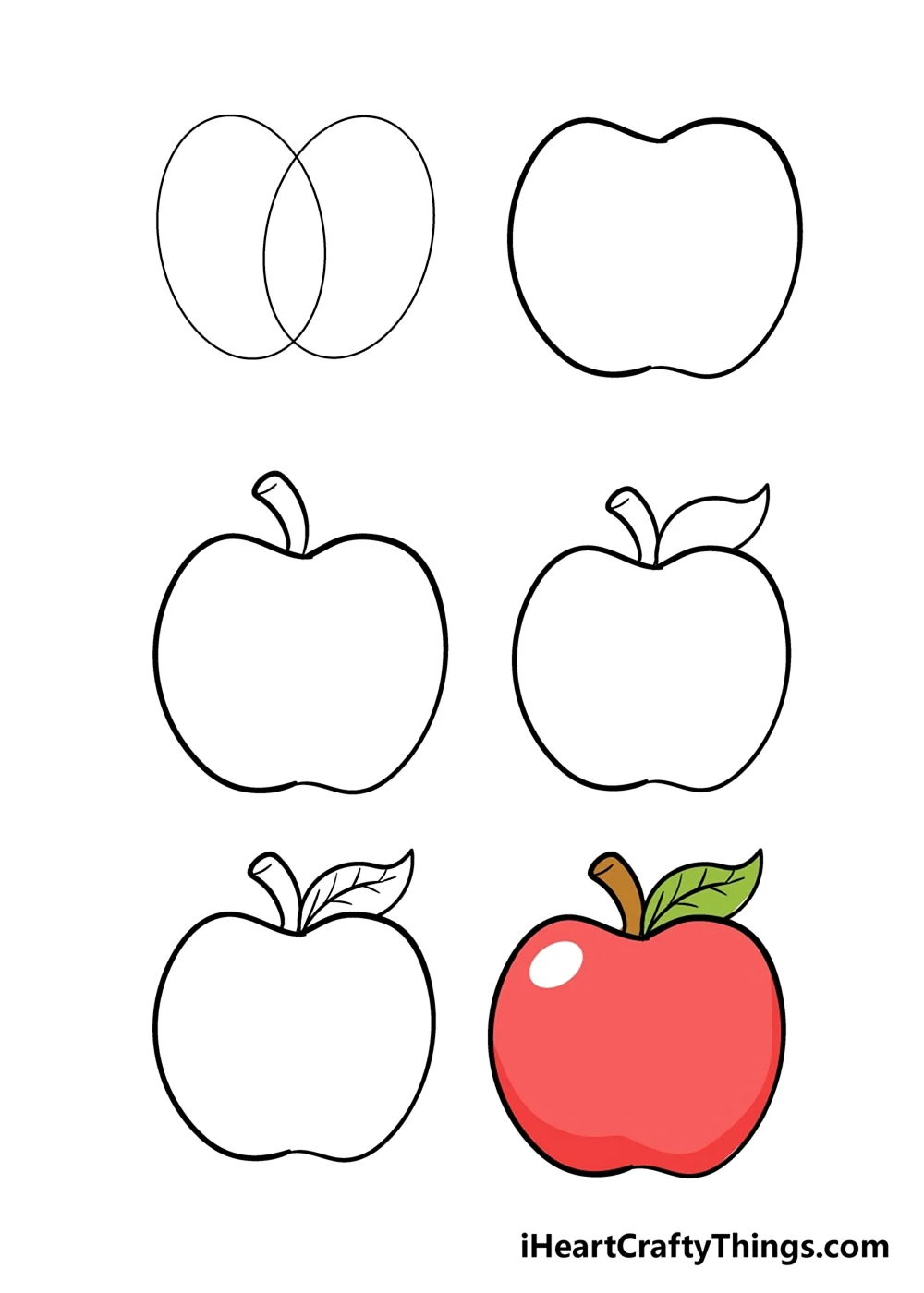 Яблоко рисовать
