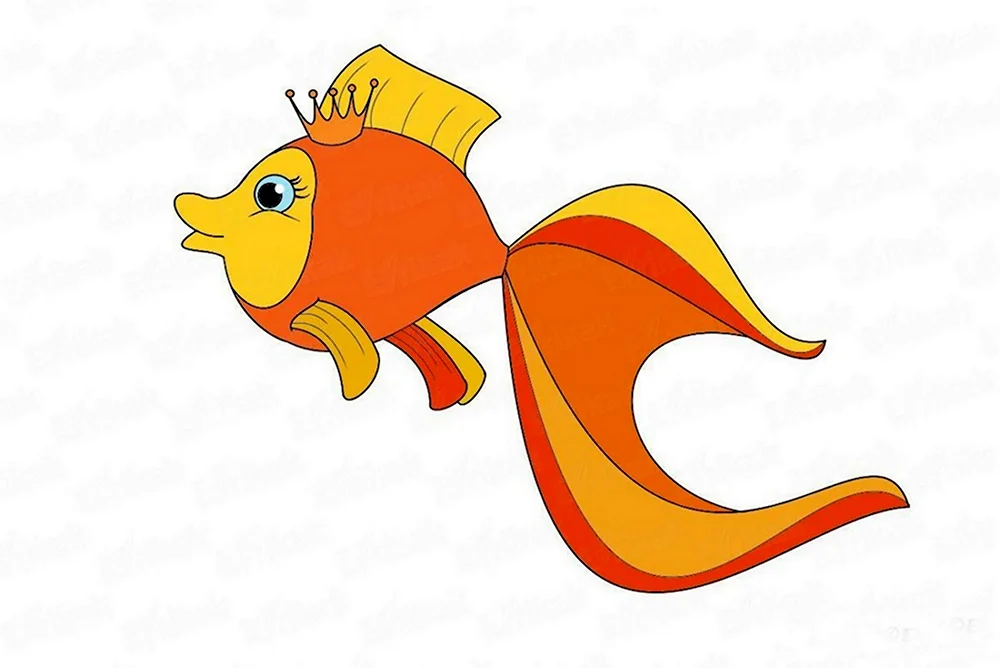Иллюстрации Золотая рыбка из сказки Пушкина для детей