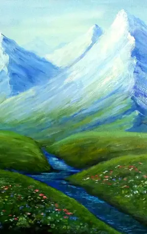 Иллюстрация горные вершины Варламова