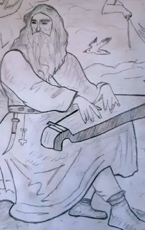 Иллюстрация одного из эпизодов Карело-финского эпоса Калевала