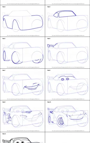 Как нарисовать машину спереди поэтапно