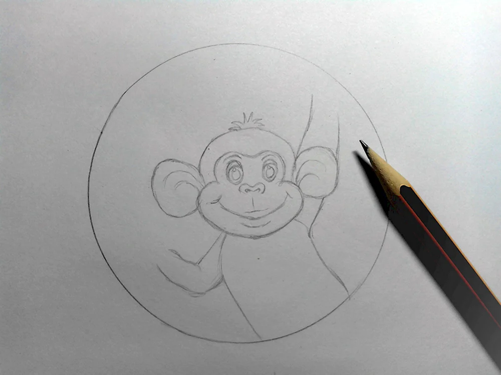 Как нарисовать обезьянку для детей 1 класс
