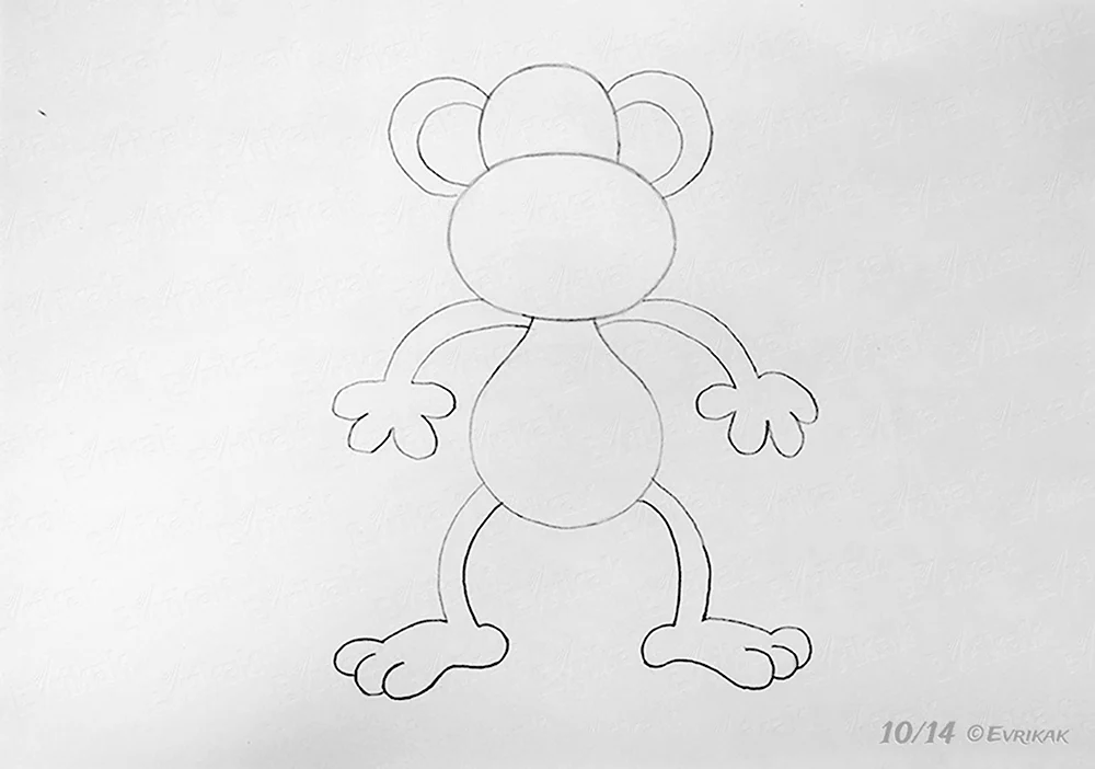 Как нарисовать обезьянку легко