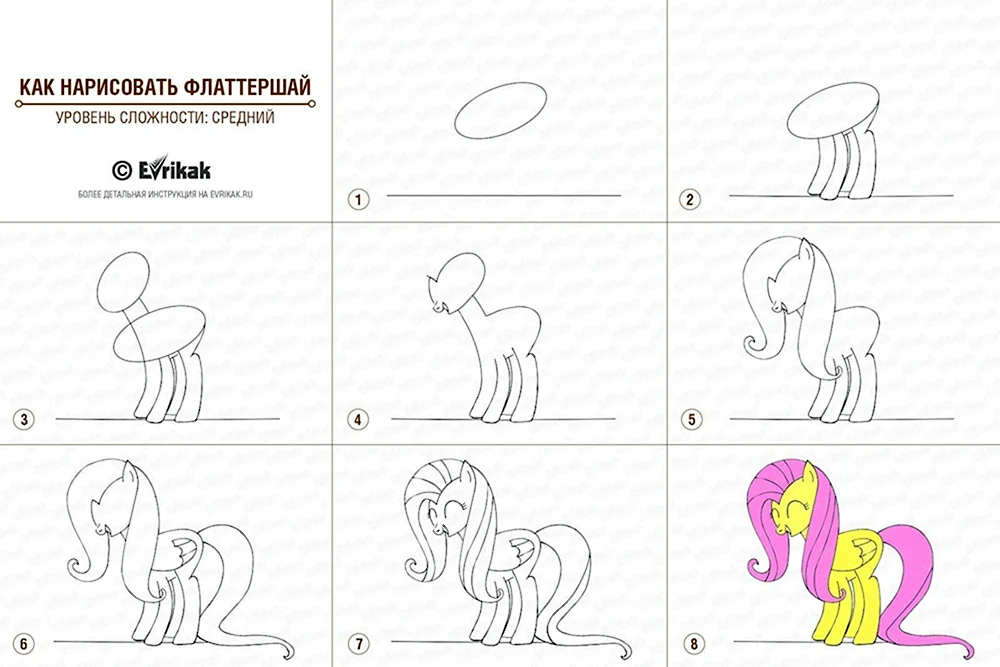 Как нарисовать пони