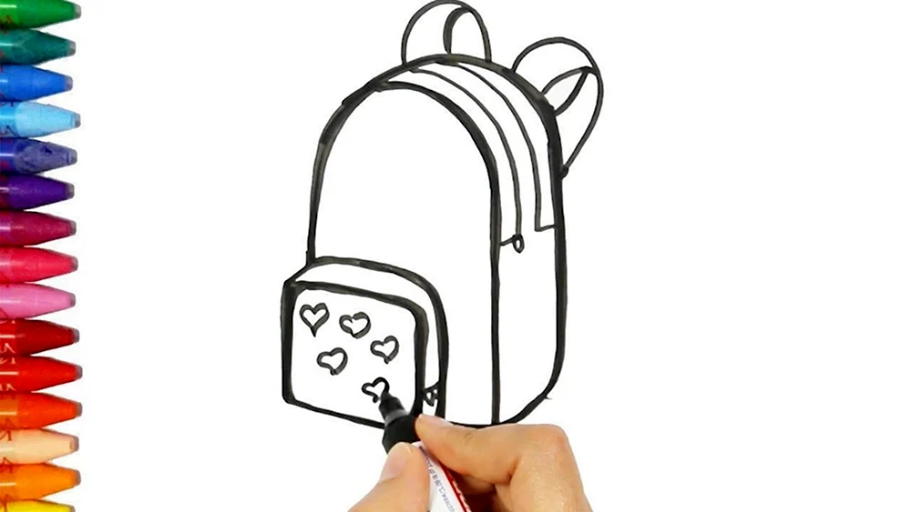 Как нарисовать рюкзак поэтапно