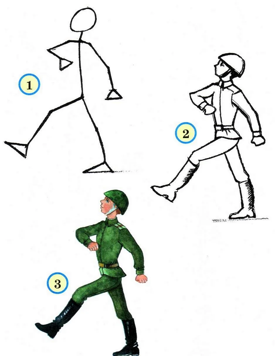 Как нарисовать солдата