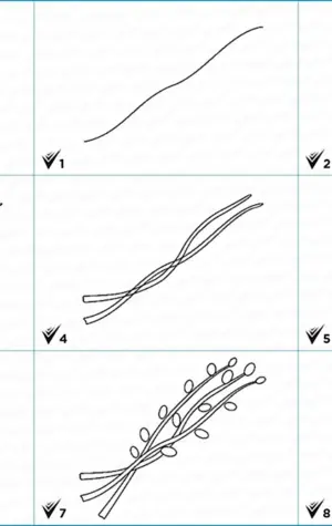 Как нарисовать вербу карандашом поэтапно