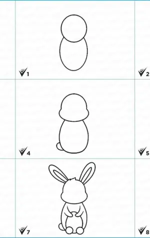 Как нарисовать зайца карандашом поэтапно для детей