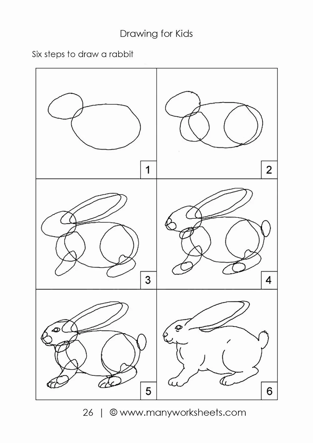 Как нарисовать зайца карандашом поэтапно для начинающих
