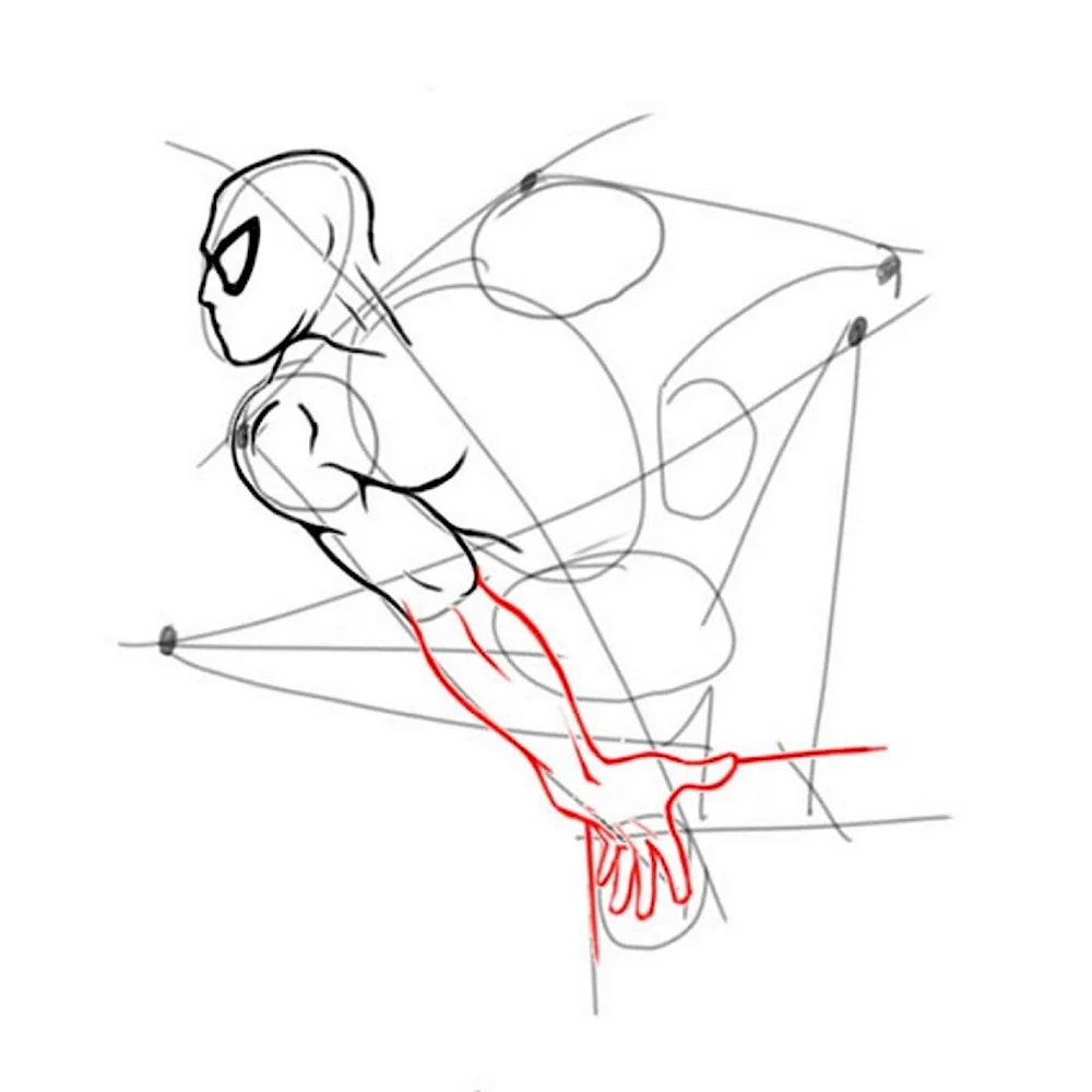 Как рисовать человека паука