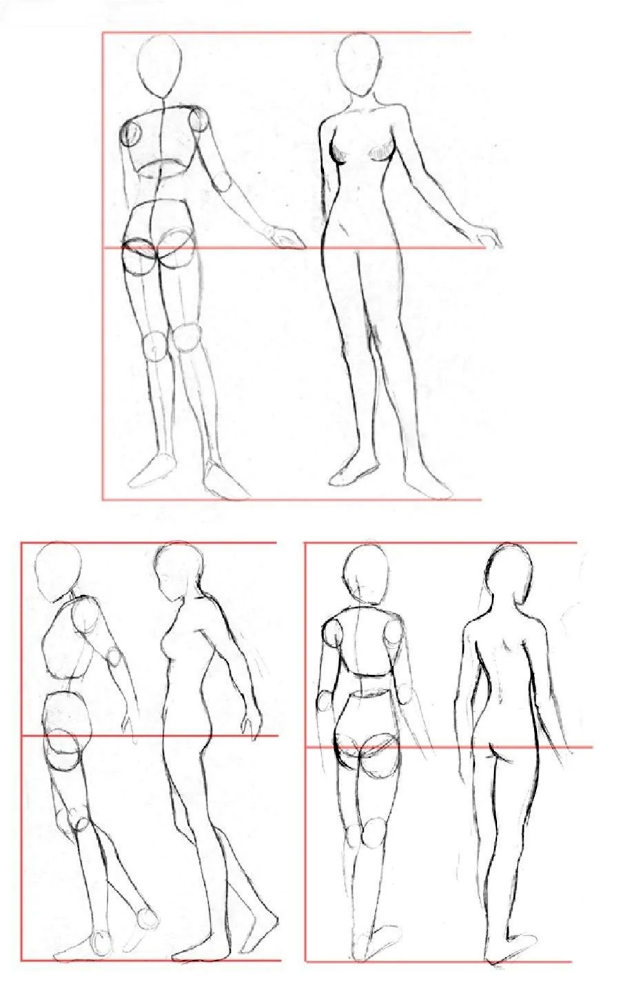Как рисовать человека со спины