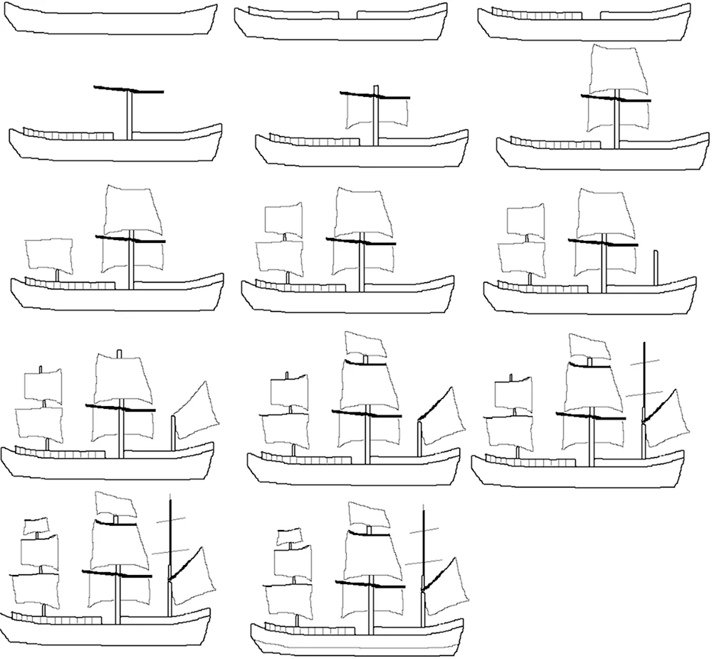 Как рисовать корабль поэтапно карандашом