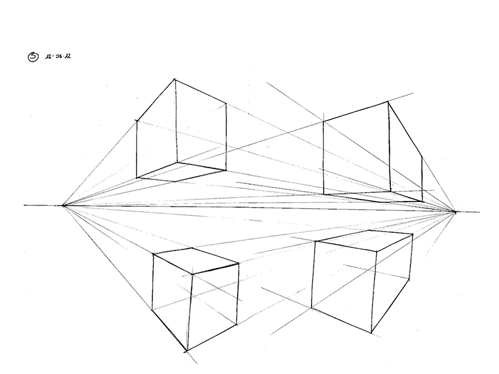 Как рисовать куб в перспективе