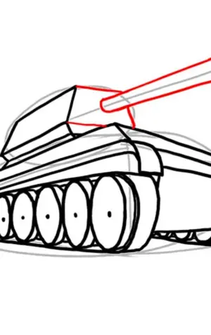 Как рисовать танк спереди