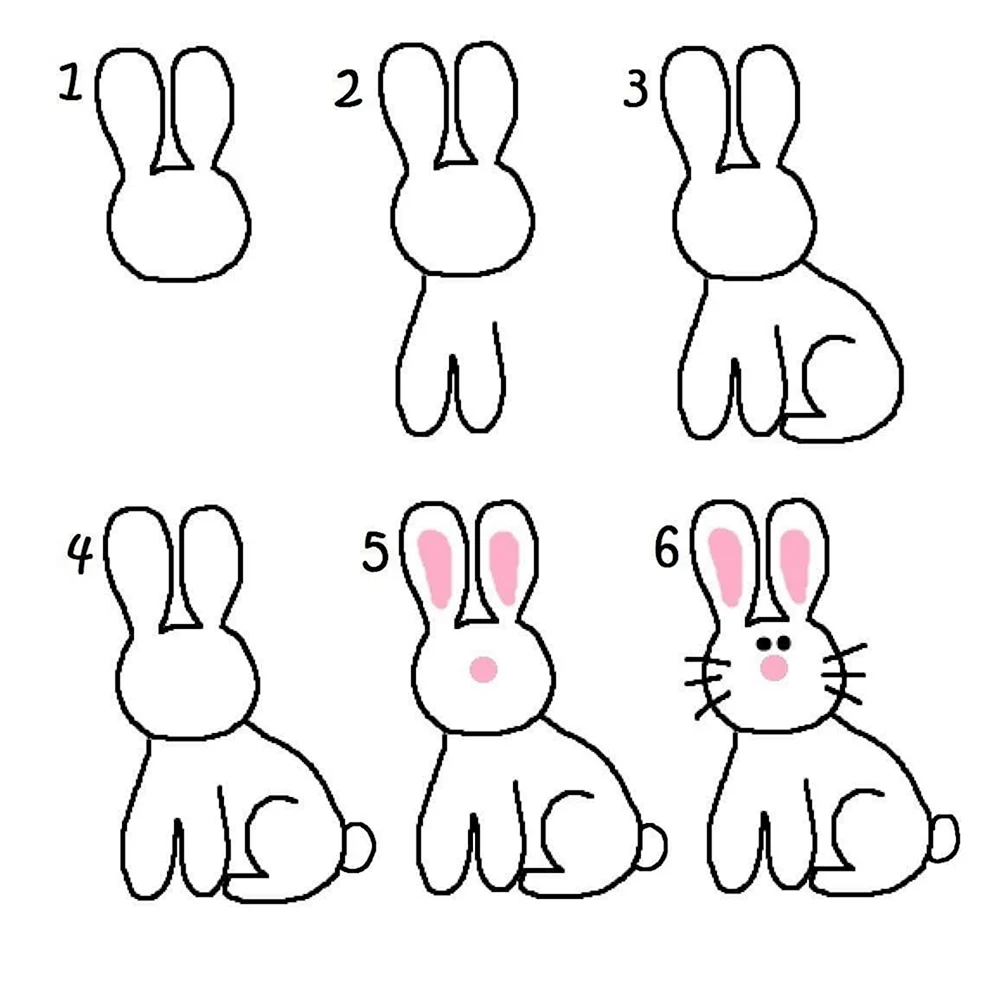 Как рисовать зайца