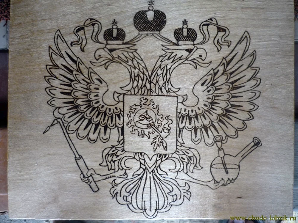 Карандашный набросок герба России