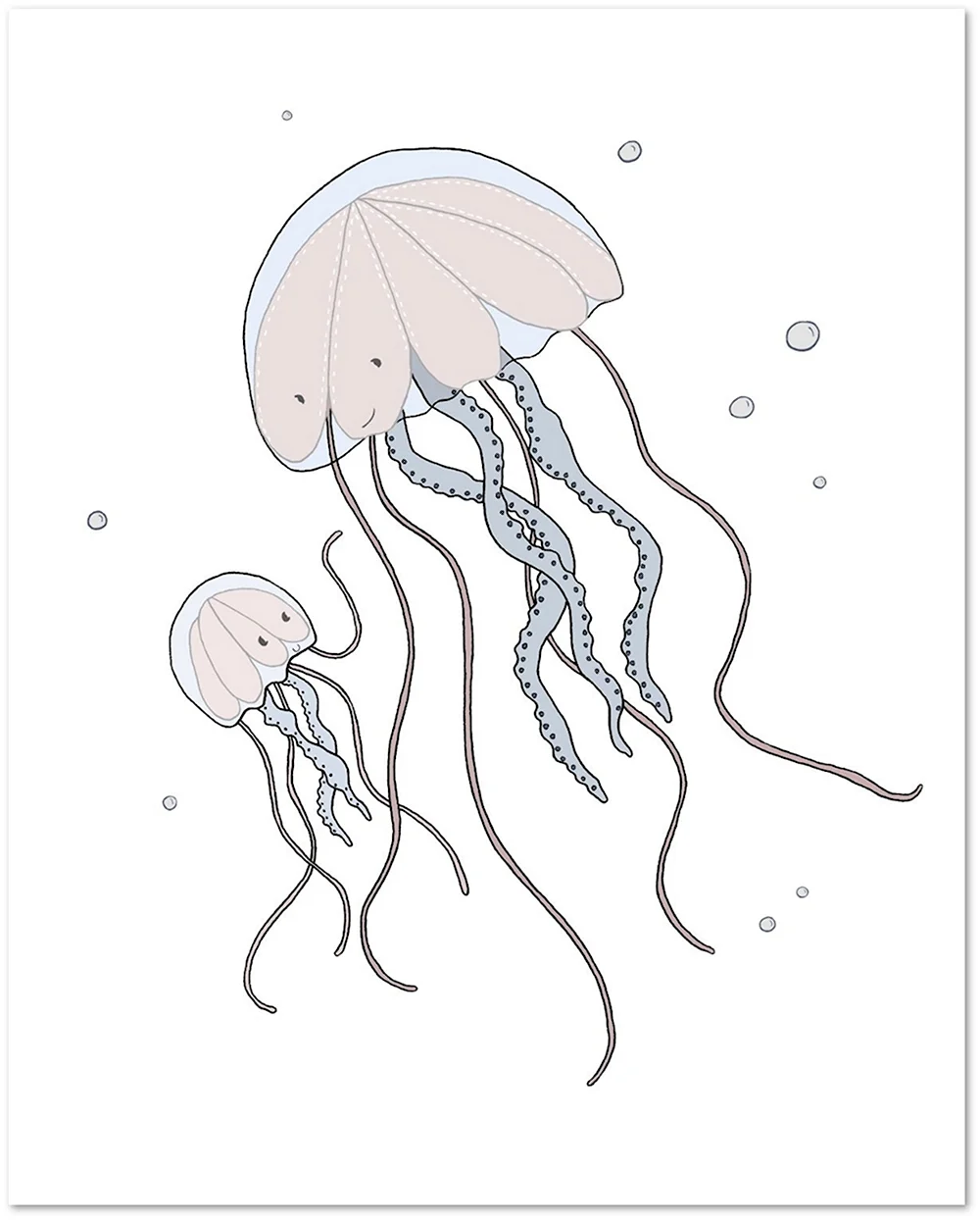 Картинки медузы для срисовки