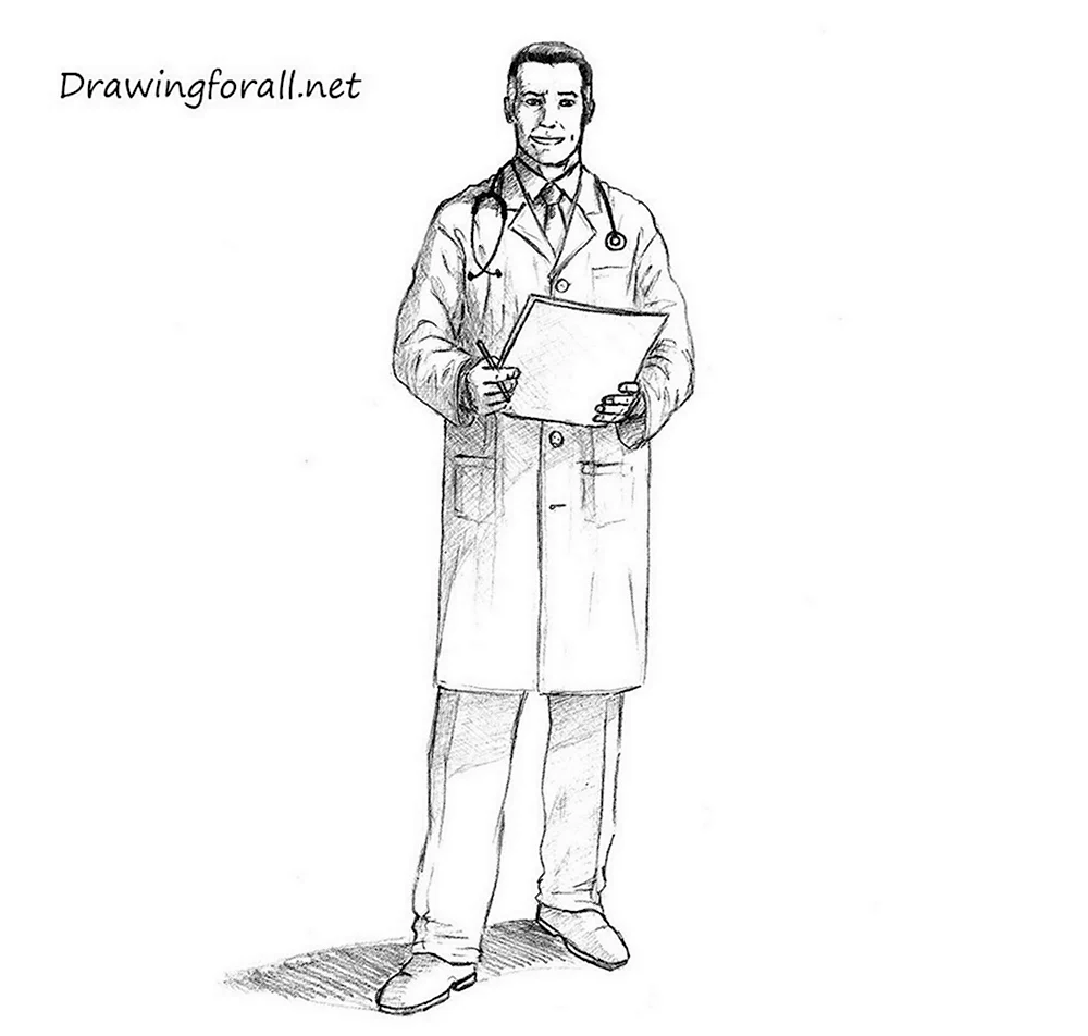 Картинки врача для срисовки