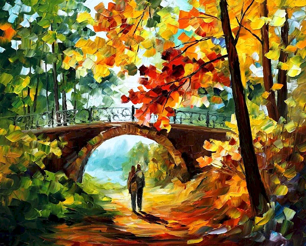 Картины Леонида Афремова мост