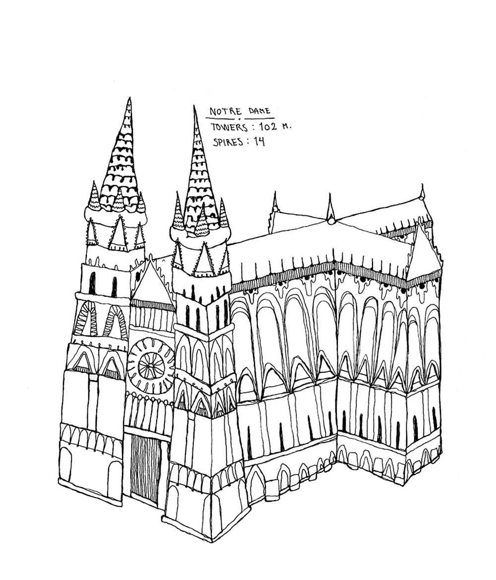 Кёльнский собор Германия рисунок