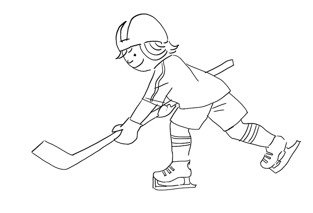 Хоккей рисунок карандашом