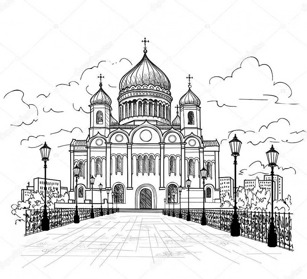 Храм Христа Спасителя в Москве Графика