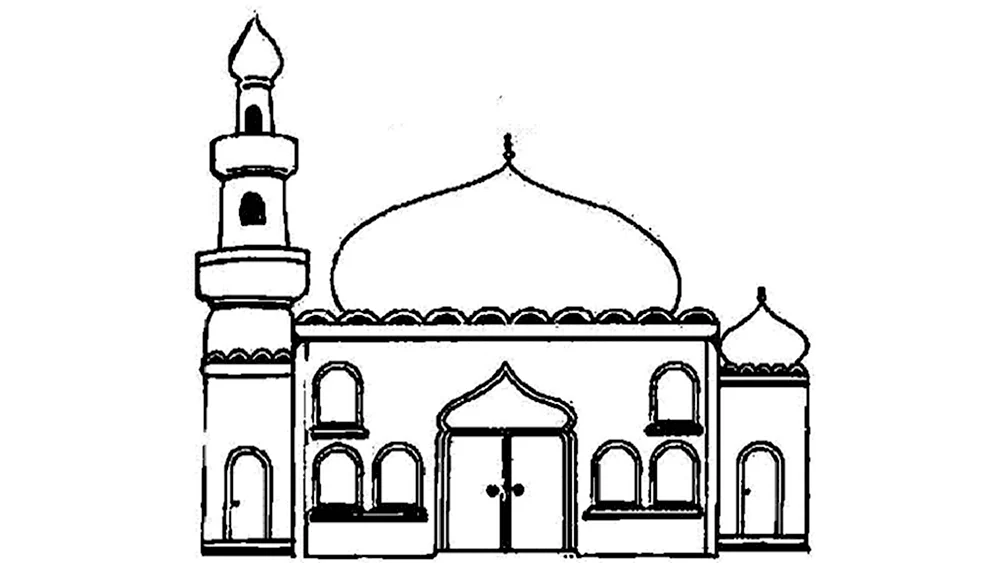 Храм мечеть рисунок