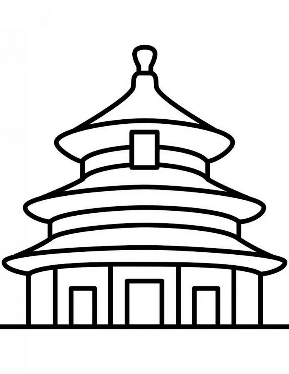 Храм неба в Пекине раскраска