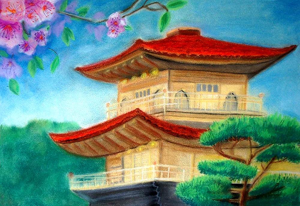 Китайский дом рисунок