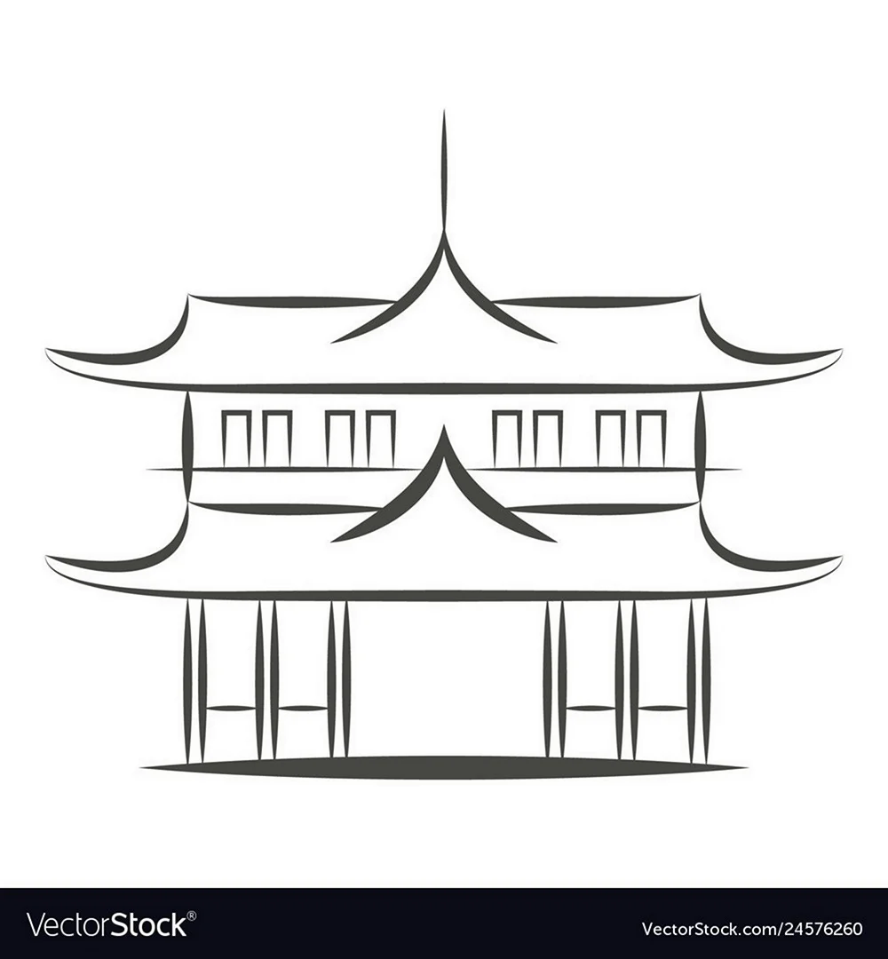 Китайский домик схематично