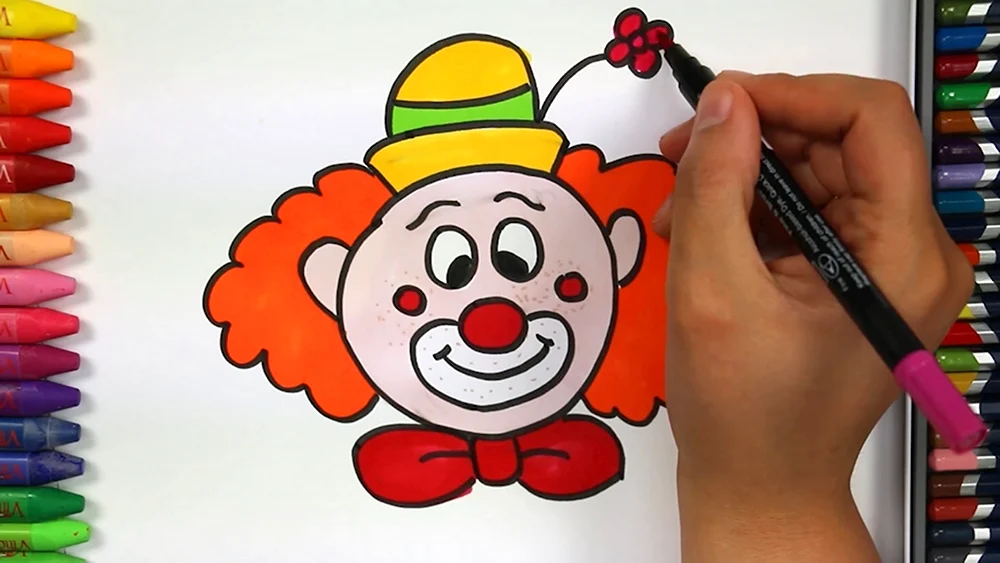 Клоун срисовать легко