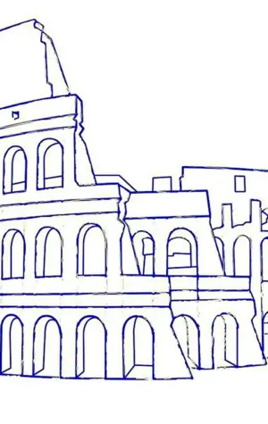 Колизей Италия рисунок карандашом