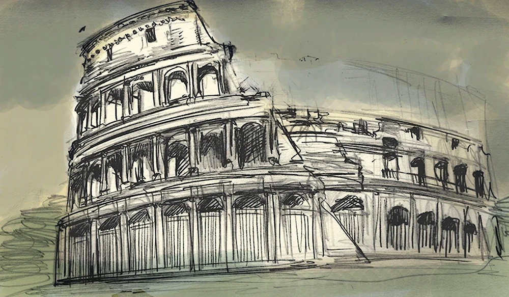 Колизей в Риме для срисовки