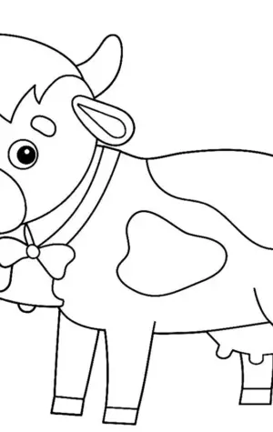Контур корова для детей