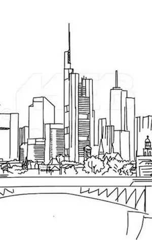Контурное изображение города