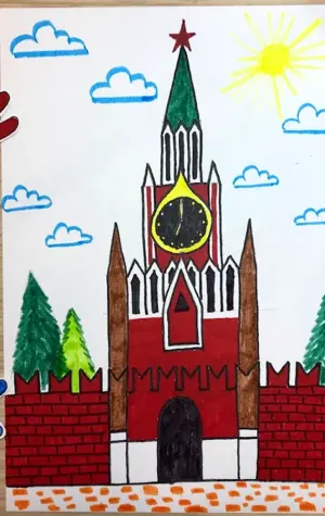 Кремль детский рисунок