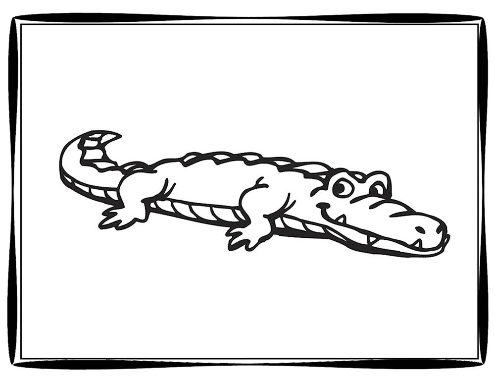 Крокодил рисунок