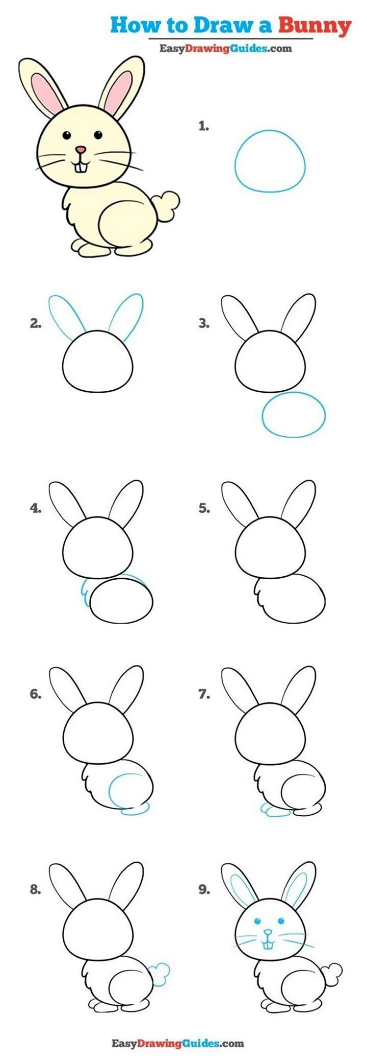 Кролик для рисования детям