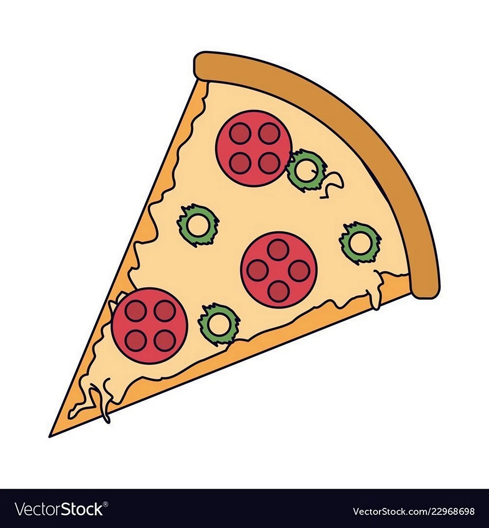 Кусок пиццы для срисовки