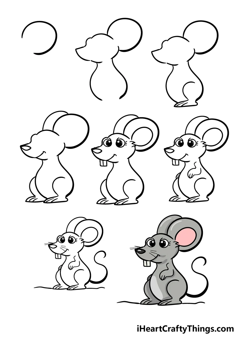 Легкие рисунки мышки