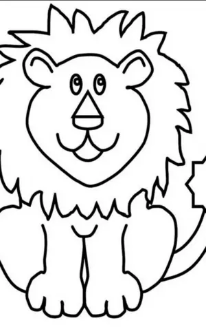 Лев раскраска для детей